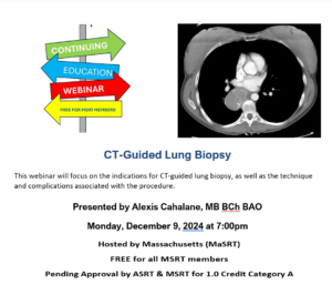 Webinar - CT Guided Lung Biopsy @ Via Zoom