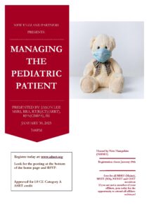 Webinar- Managing the Pediatric Patieent @ Webinar