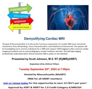 Webinar - Demystifying Cardiac MRI @ Via Zoom