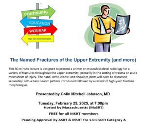 Webinar - The Named Fractures of the Upper Extremity (and more) @ Via Zoom